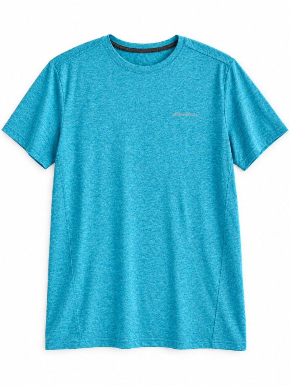 Eddie Bauer Men's Bright Blue Heathered Logo T-Shirt Size L